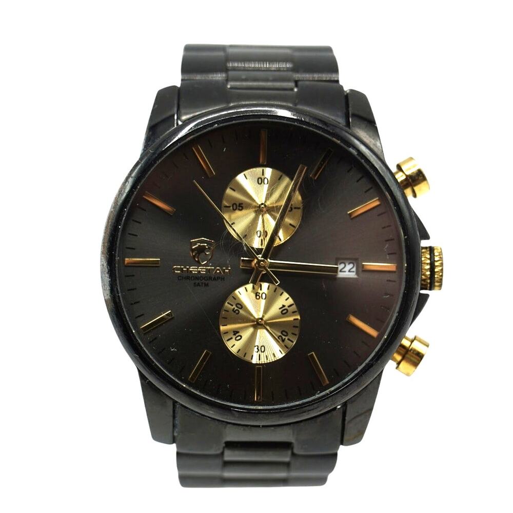 Cheetah Quartz Stainless Steel Chronograph Watch New Battery